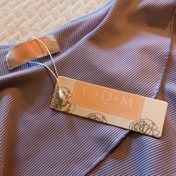 Lavender One Shoulder Long Sleeve Ruffle Top NWT - Picture 4 of 4